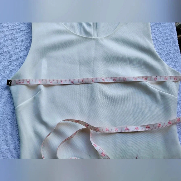 Superstition White Sleeveless  Dress Sheath Colorful Flowers Zipper Back UK 10 - Picture 2 of 11